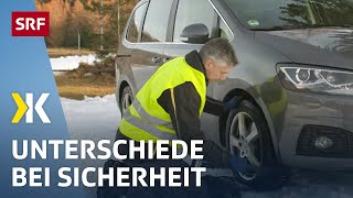 Schneeketten im Test Nicht alle führen sicher durch den Winter  2021  Kassensturz  SRF [upl. by Sanjiv]