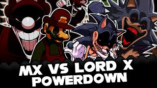 FNF  MX Vs Lord X POWERDOWN  Marios Madness V2  ModsHardGameplay [upl. by Annat]