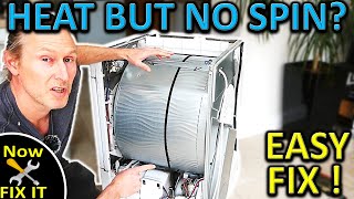 Dryer Heating But NOT Spinning  Heres How To FIX IT  EASY [upl. by Freda70]