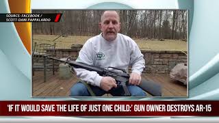 ‘If It Would Save The Life of Just One Child Gun Owner Destroys 30YearOld AR15 [upl. by Idid773]