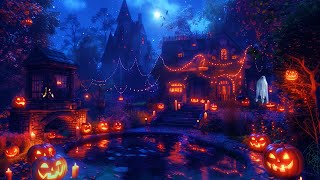 🎃 Spooky Halloween Jazz with Fireplace Ambience  Relaxing Jazz Music and Crackling Fire Sounds 🔥 [upl. by Boardman525]