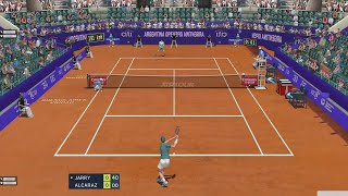 Nicolas Jarry VS Carlos Alcaraz  Buenos Aires  Tennis Elbow 3  Gameplay [upl. by Adnik]