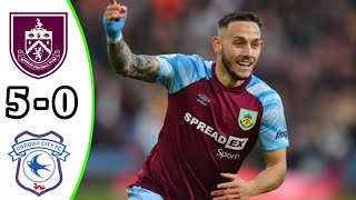 Burnley vs Cardiff City 50 Highlights  Sky Bet Championship 2024 eFootball Game Play [upl. by Hannahoj]