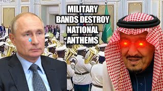 Military Bands Destroy National Anthems Part 1 China USA Russia UK National Anthems [upl. by Vallery510]