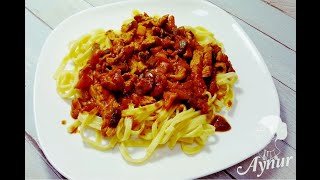 Blitzrezept unter 5 Euro I Hähnchen Geschnetzeltes mit Curry dazu Bandnudeln I Blitzrezept [upl. by Germano]