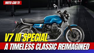 Moto Guzzi V7 III Special A Timeless Classic Reimagined  MOTOCAR TV [upl. by Hunger696]