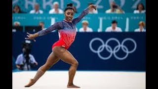 See Simone Biles silvermedal winning floor routine in her final event of the 2024 Olympics [upl. by Harat]