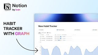 Build a Notion Habit Tracker with Graph  BEST FREE HABIT TRACKER NOTION [upl. by Ellinehc762]