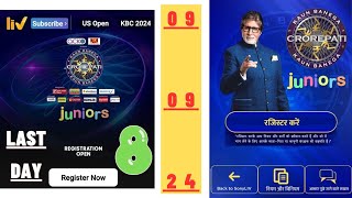 KBC Juniors Registration Day 8 Quiz Answer Today 9 September 2024  Kaun Banega Crorepati Juniors Q [upl. by Naujaj]