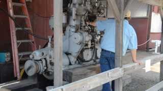 Antique Marine Engine show Mystic 2013 Wichmann semi diesel [upl. by Matteo569]