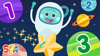 8 Little Planets  Counting Song With The Bumble Nums  Super Simple Songs [upl. by Eenert313]