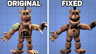 Fixed VS Original Animatronics in Five Nights at Freddys 3 [upl. by Dnalrah659]