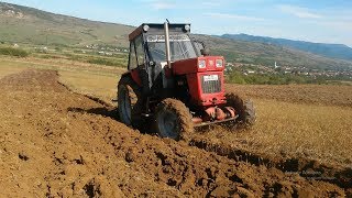 Tractor romanesc 4x4 Turbo Ploughing up hill [upl. by Tawney]