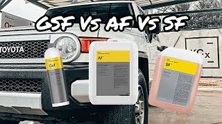 What’s The Difference Between The KochChemie Soaps Gentle Snow Foam Active Foam amp Super Foam [upl. by Kevin]