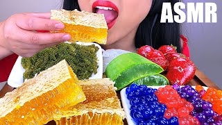 MOST POPULAR FOODS FOR ASMR HONEYCOMB ALOE VERA TANGHULU SEAGRAPES POPPING BOBA ASMR Phan [upl. by Swift]