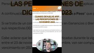 cuando devuelven las percepciones diciembre 2023 devolucion impuesto pais afip devolucionimpuestos [upl. by Dadirac]