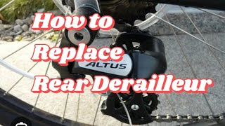 Shimano Altus Rear derailleur hanger replacementeasy job [upl. by Killam]