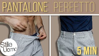 Stringere un PANTALONE a CASA in 5 min  Stile Uomo [upl. by Ardnalak]