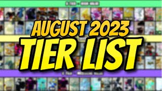 YBA NEW OFFICIAL YBA SKIN TRADING TIER LIST AUGUST 2023 [upl. by Ihsoyim]