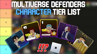 Multiverse Defenders Character Tier List  Roblox Tier Lists [upl. by Leugim]