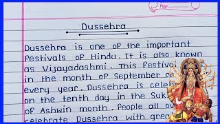 Best Essay on Dussehra in English  Essay on Dussehra in English  Dussehra essay writing [upl. by Orihakat]