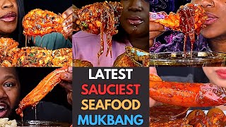 🦀🔥😋 Peek into the Latest Sauciest Seafood Boil Mukbang KING CRAB SEAFOOD BOIL 🌊🍤🦞 [upl. by Yerdua]