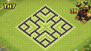 clash of clans town hall 7 base layoutbest defensefarmingtrophy [upl. by Ytirehc280]