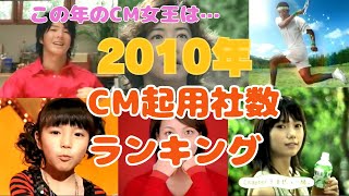 懐かしいCM 2000年代 ランキング【2010年 CM起用社ランキング 2010年版】 [upl. by Aleris]