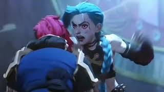 VI Vs JINX complet fight scene  ARCANE season 2 [upl. by Merilee261]