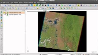 Using QGIS  Loading Landsat images [upl. by Ahsitruc]