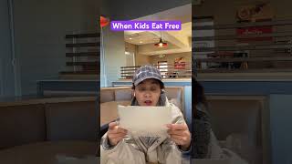 Kids Eat Free😄CrTheManniiShow funny comedy fypシ゚viral trending [upl. by Urba]