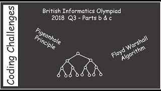 British Informatics Olympiad BIO 2018 Q3 b amp c  Pigeonhole Principle Floyd Warshall Algo [upl. by Zedecrem]