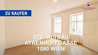 ZU KAUFEN Stilaltbau 1 Zimmer Eigentumswohnung 1090 Wien  Paul Ochsenhofer Immobilien [upl. by Ollayos886]