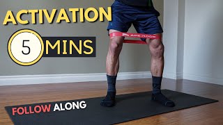 5 Minute PreTraining Resistance Band Activation [upl. by Akimik]