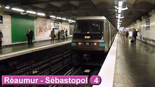 Réaumur  Sébastopol  Ligne 4  Métro de Paris  RATP MP89 [upl. by Rutra261]