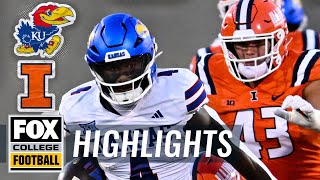 No 19 Kansas Jayhawks vs Illinois Fighting Illini Highlights  FOX College Football [upl. by Meibers]