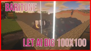 How to let AI mine 100x100 in Minecraft EASY with Baritone WORKS IN 120 [upl. by Latterll]