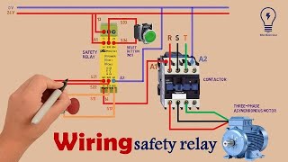 Wiring safety relay and emergency stop button  Câblage du relais de sécurité [upl. by Adonis]