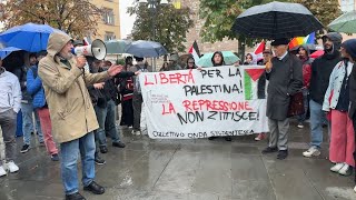 7 ottobre a Brescia il presidio pro Palestina “mascherato” da conferenza stampa [upl. by Junie828]