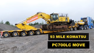 PC900LC Komatsu 2023 Large Excavator Loading on Lowboy Trailer [upl. by Neeoma578]