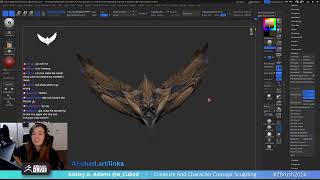 Creature amp Character Concept Sculpting – Ashley A Adams “ACubed” – ZBrush 2024 [upl. by Deadman]