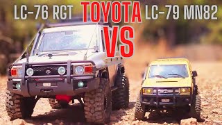 RC CRAWLER TOYOTA LC76 RGT 86190 VS LC79 MN82 4X4 OFFROAD ADVENTURE [upl. by Rora435]