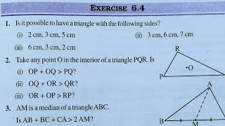 Class 7th maths l Exercise 64 l Chapter 6 l Triangle and its properties l NCERT l Solution l cbse [upl. by Estella]