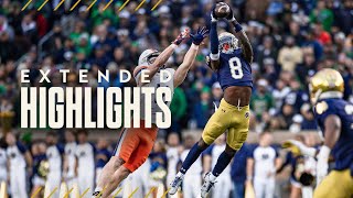 EXTENDED HIGHLIGHTS  Notre Dame Football vs Virginia [upl. by Omrelliug]