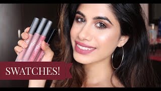 Huda Beauty Liquid Lipsticks  Swatches  Malvika Sitlani [upl. by Rubel967]