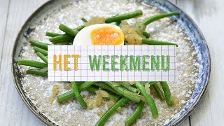 Het Weekmenu 2  Boontjes met een zachtgekookt eitje en zure ajuinsaus  Johan Segers [upl. by Cai61]