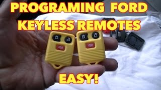 Keyless Remotes Programing for a ford with my new cases 19962007 [upl. by Abbotson569]