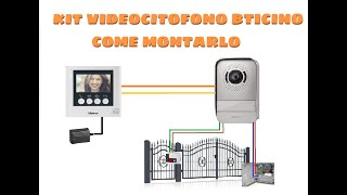 Kit Videocitofono Monofamiliare Bticino 2 fili 316913 MONTAGGIO [upl. by Lurlene611]