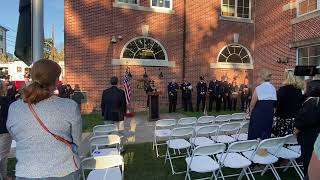 Rye NY 911 Ceremony 6 Robin Latimer sings God Bless America  Wednesday September 11 2024 [upl. by Leighland673]