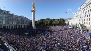 Gürcistanta genel seçimler için son kozlar oynanıyor [upl. by Lyrehc]